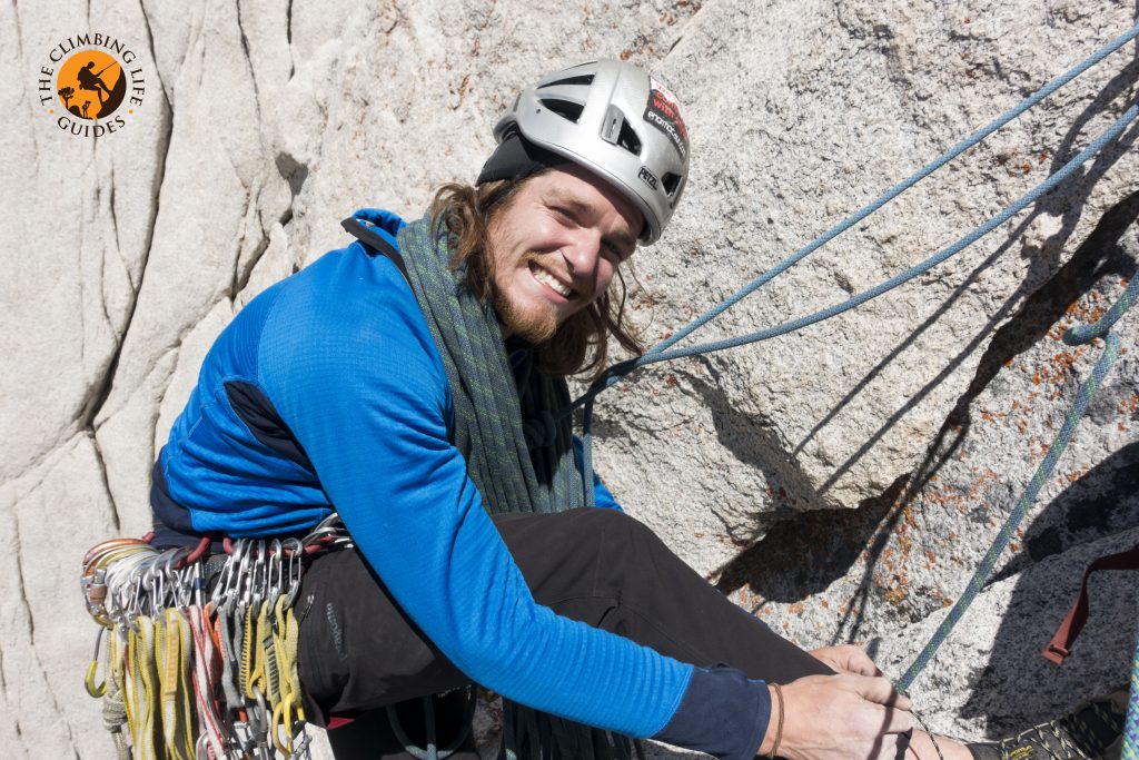 Tyler at the 2nd pitch belay