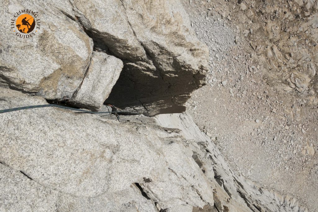 Looking down from the top of the 6th pitch